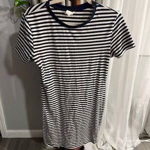 Blue Striped T-shirt Body Con Dress